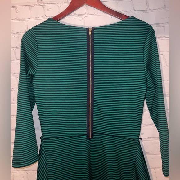 the limited green & black striped long sleeve dress size S - Picture 10 of 11